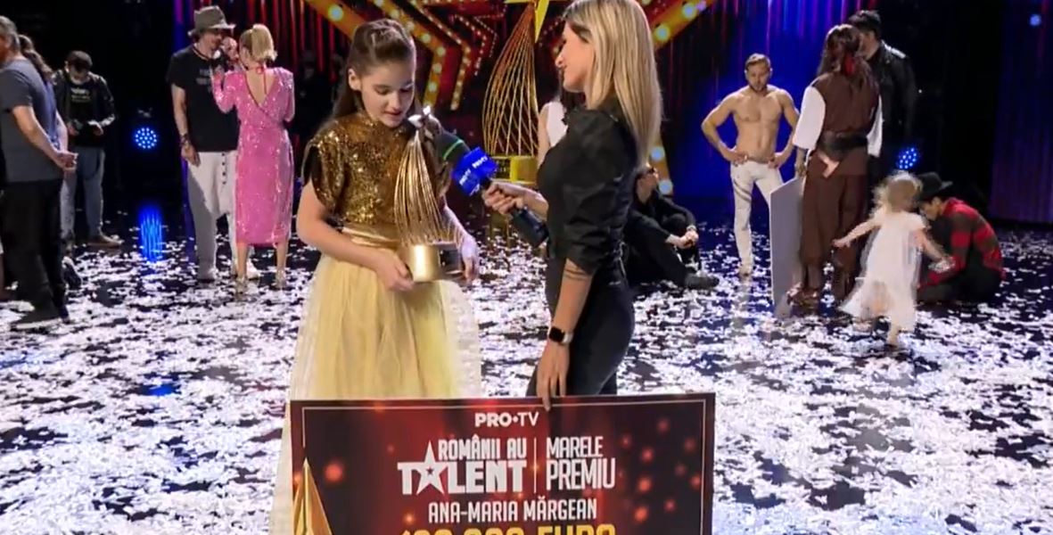 Ana Maria Mărginean a câștigat marele premiu de la "Românii au talent"